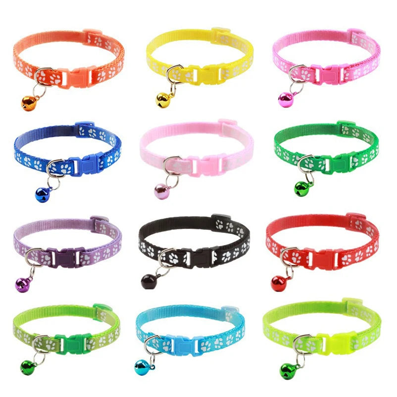 Multi-Color Cat Collar with Bell