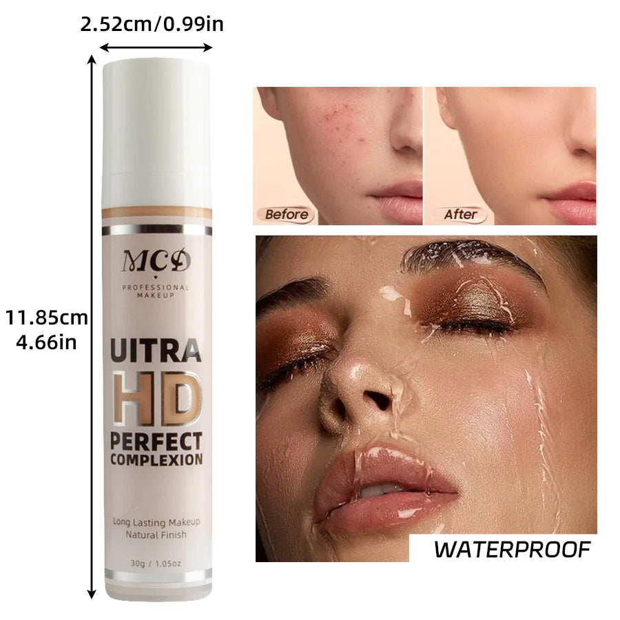 9-Shade Full Coverage Liquid Foundation