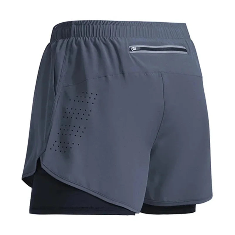 Quick-Dry Double Layer Running Shorts