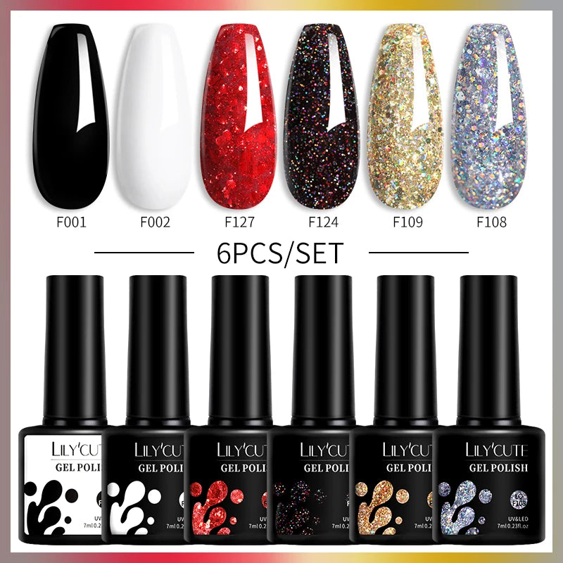 Winter Coffee Brown Gel Nail Polish Set