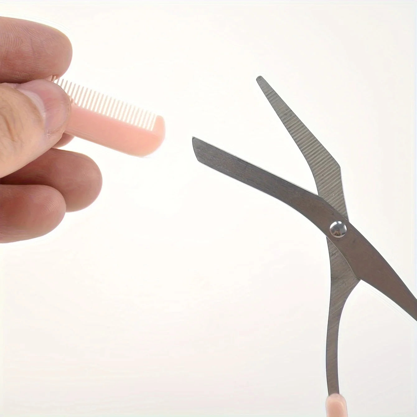 Pink Stainless Steel Eyebrow Scissors