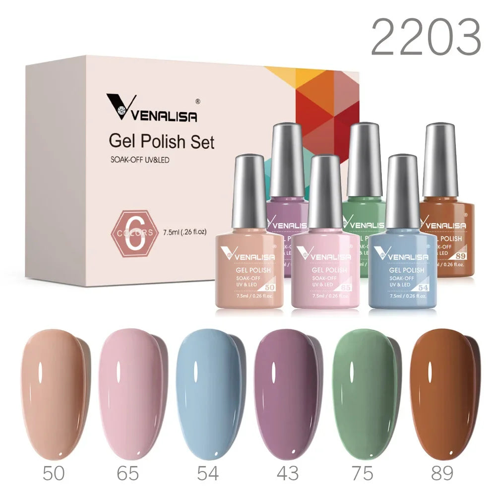Autumn Earth-Tone Gel Nail Polish Set