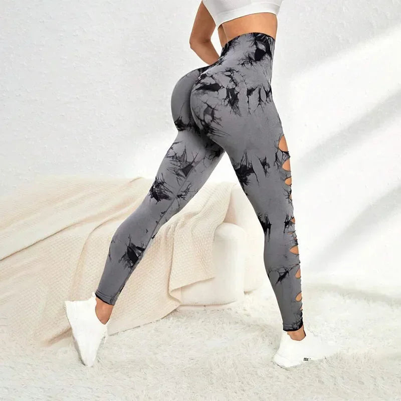 Seamless Hollow Out Leggings