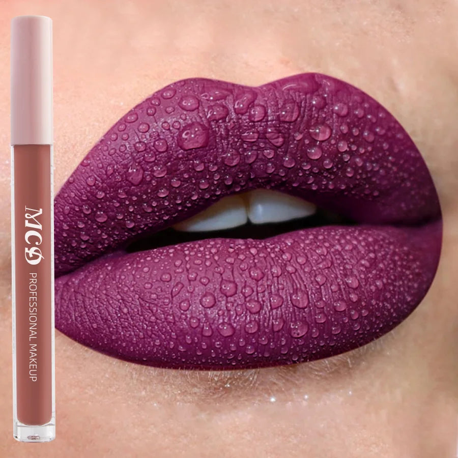Dark Brown Waterproof Velvet Matte Lip Gloss