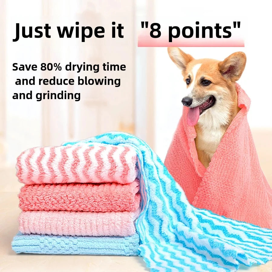 Quick-Dry Absorbent Pet Bath Towel