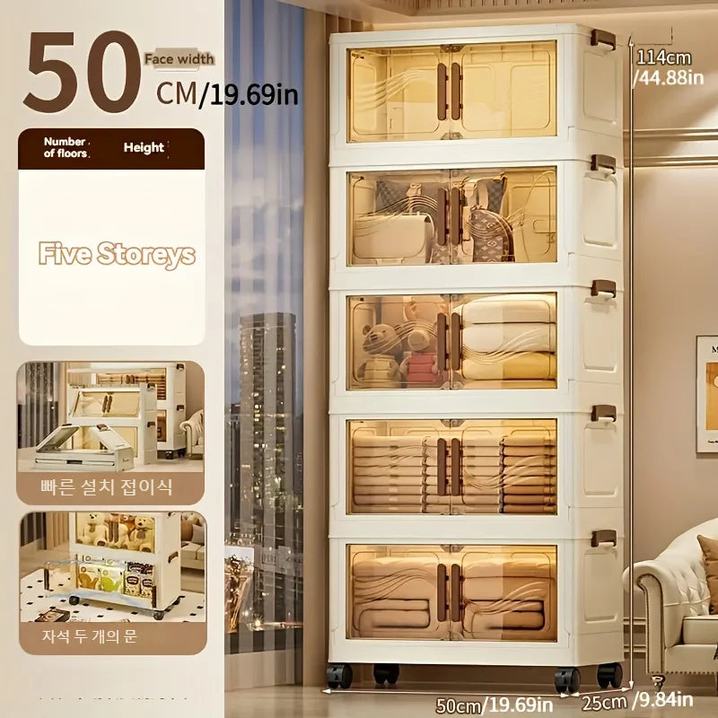 Foldable Storage Box with Clear Door