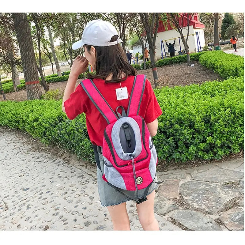 Double Shoulder Pet Carrier Backpack for Stylish and Convenient Travel
