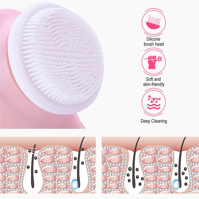 3-in-1 Electric Facial Cleansing Brush