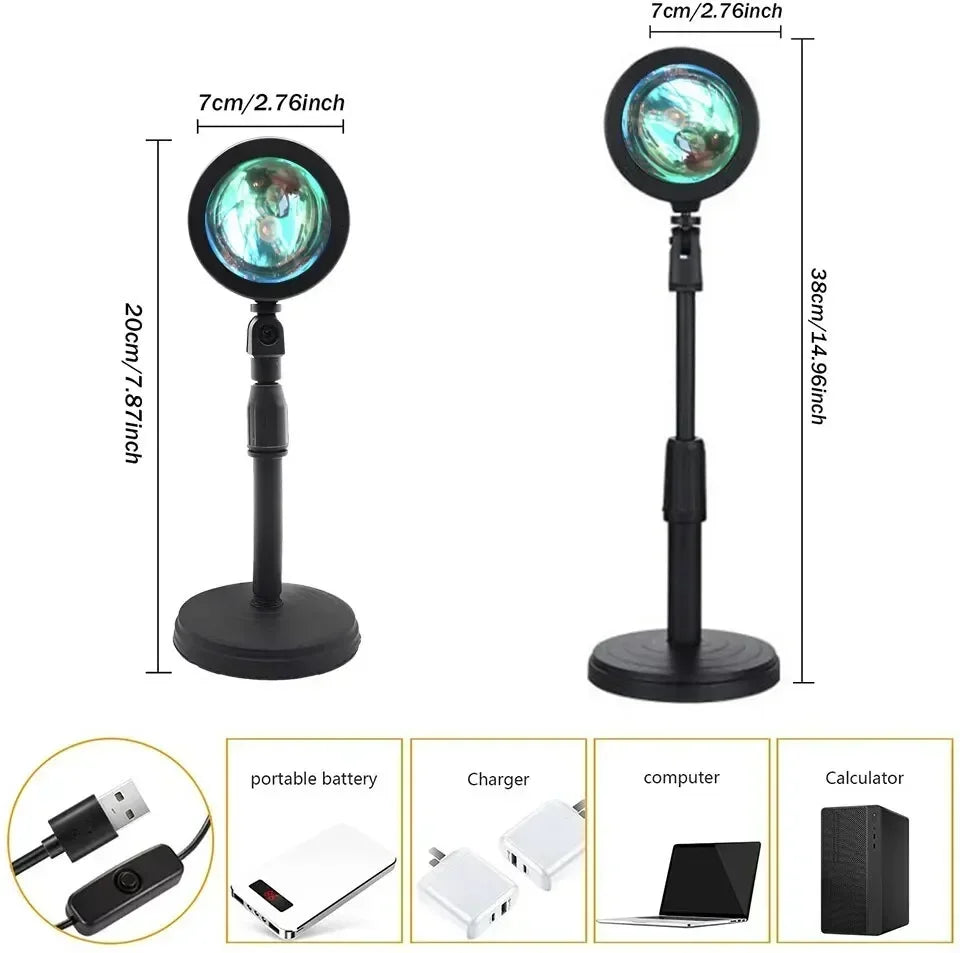 16-Color Sunset Projection Lamp