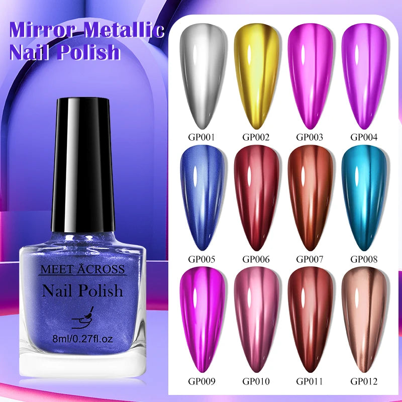 Metallic Mirror-Effect Fast-Dry Nail Polish