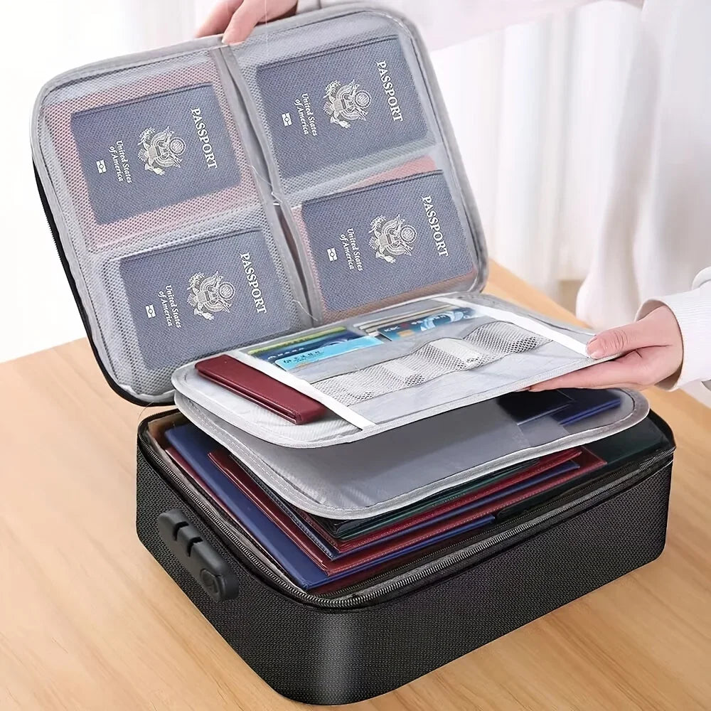 Multi-Layer Portable Document Organizer Bag