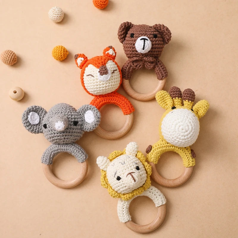 Musical Animal Crochet Rattle Teether