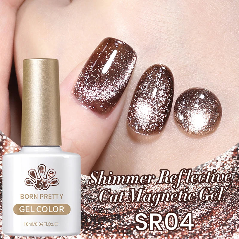 Silver Shining Reflective Cat Magnetic Gel Nail Polish