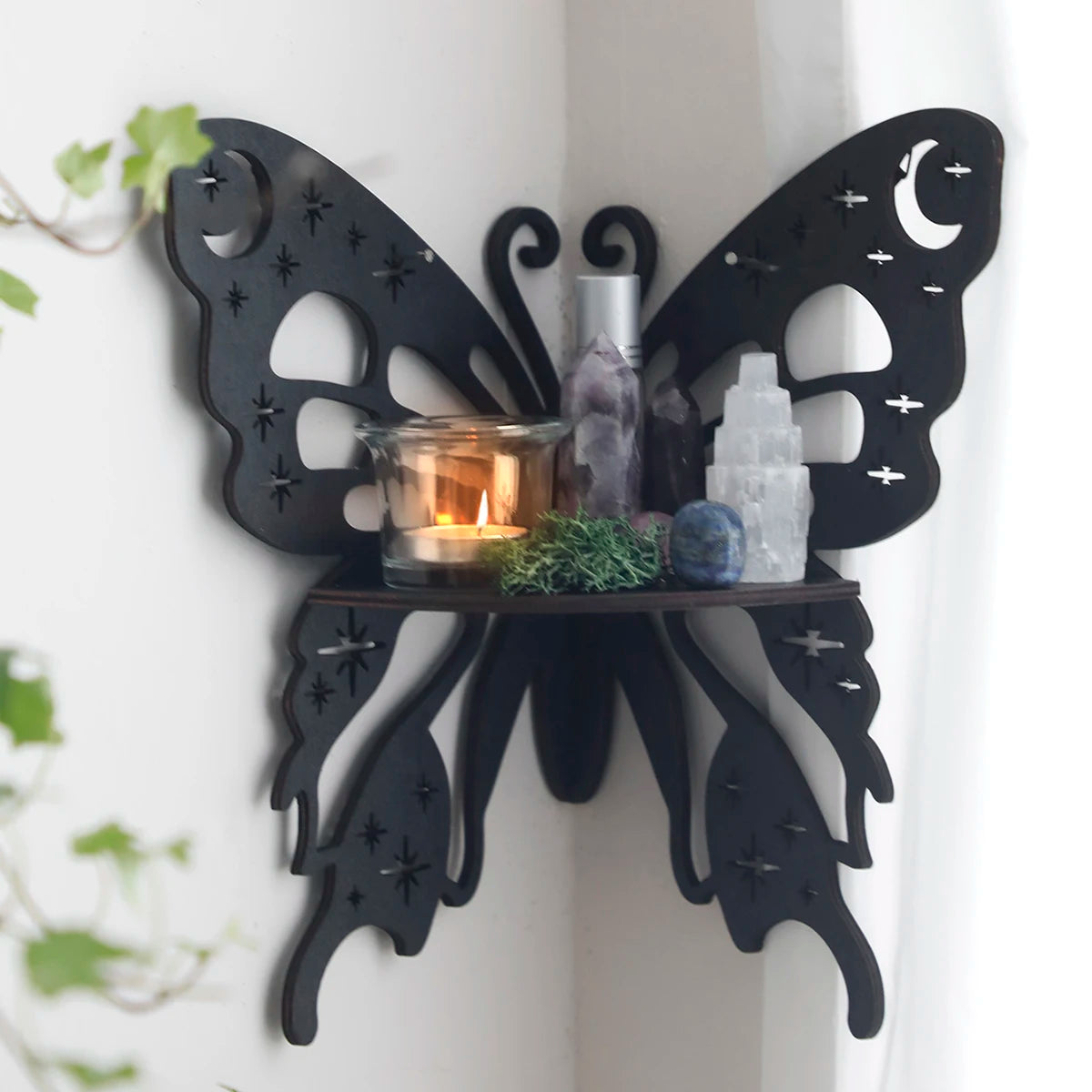 Butterfly Wooden Wall Shelf