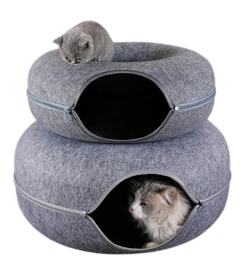 Donut Cat Tunnel Interactive Bed Ferrets Rabbit Indoor Toy
