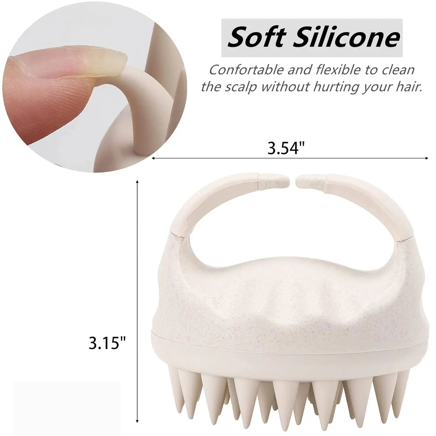 Silicone Scalp Massager Shampoo Brush