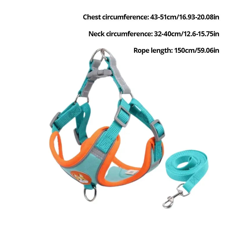 Adjustable No-Pull Reflective Pet Harness