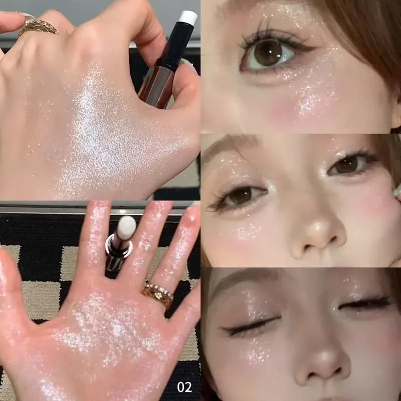 Silver White Pearlescent Highlighter Stick