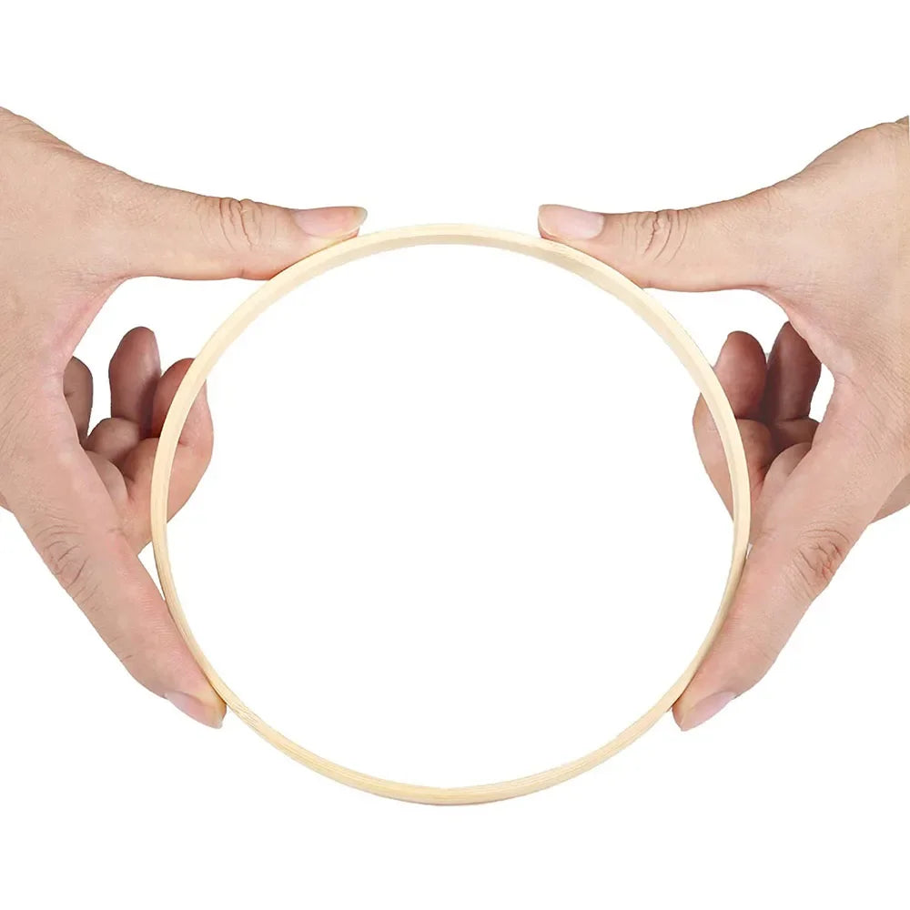 2Pcs Bamboo Floral Hoop