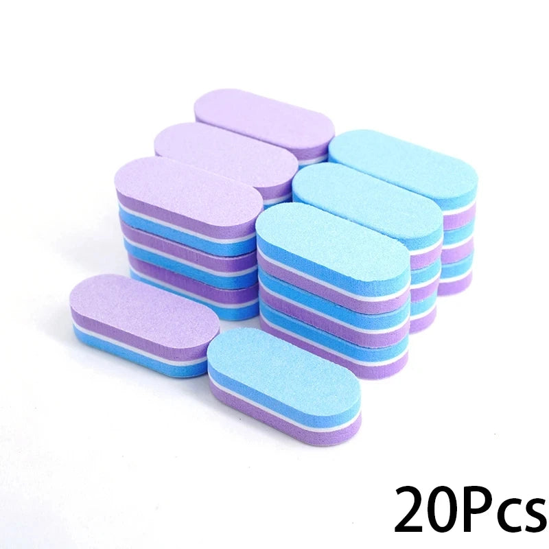Mini Double-Color Nail Buffer Sponge Blocks