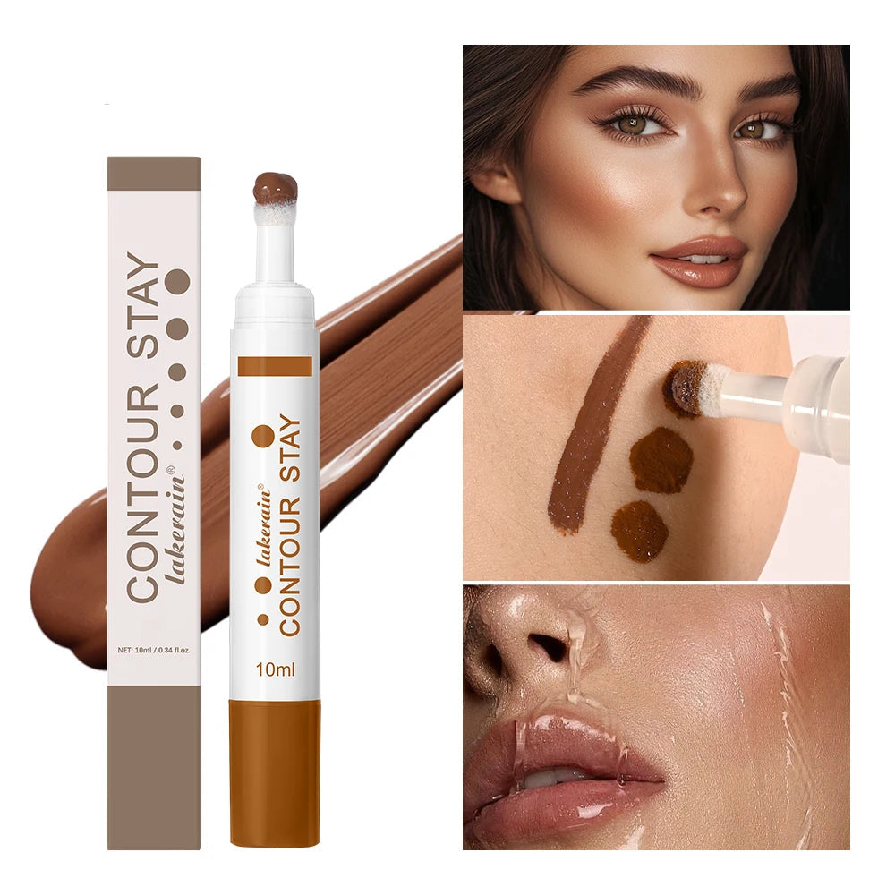Waterproof 6-Color Liquid Contour Cream Bronzer
