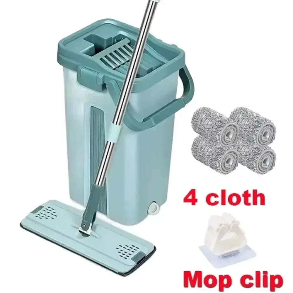 Flat Mop Set with Rotating Head