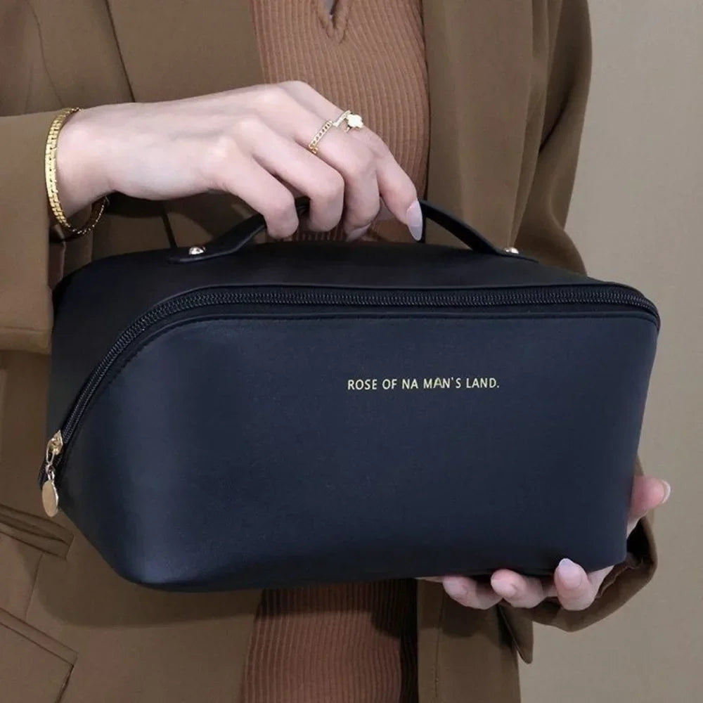 Luxury Leather Travel Cosmetic Bag