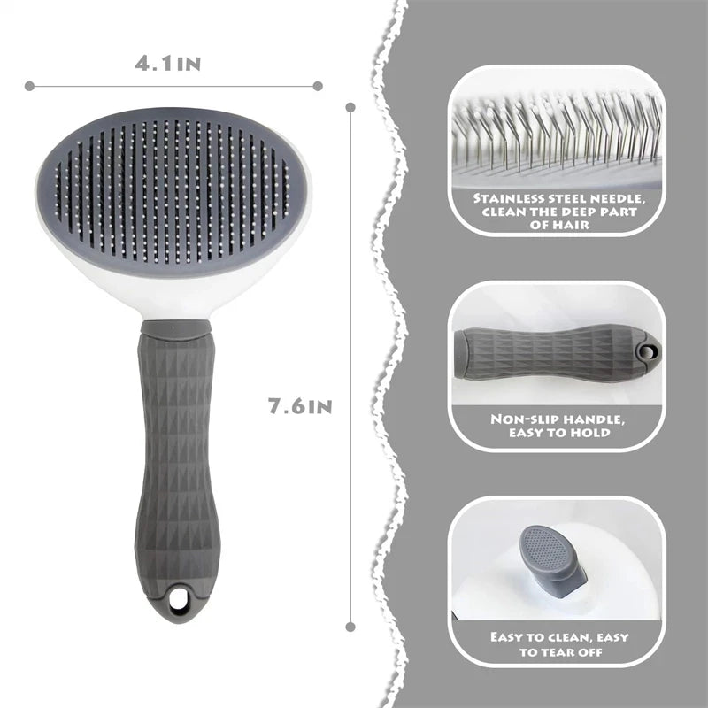 Cat Hair Removal Comb Stainless Steel Grooming Brush Accessories