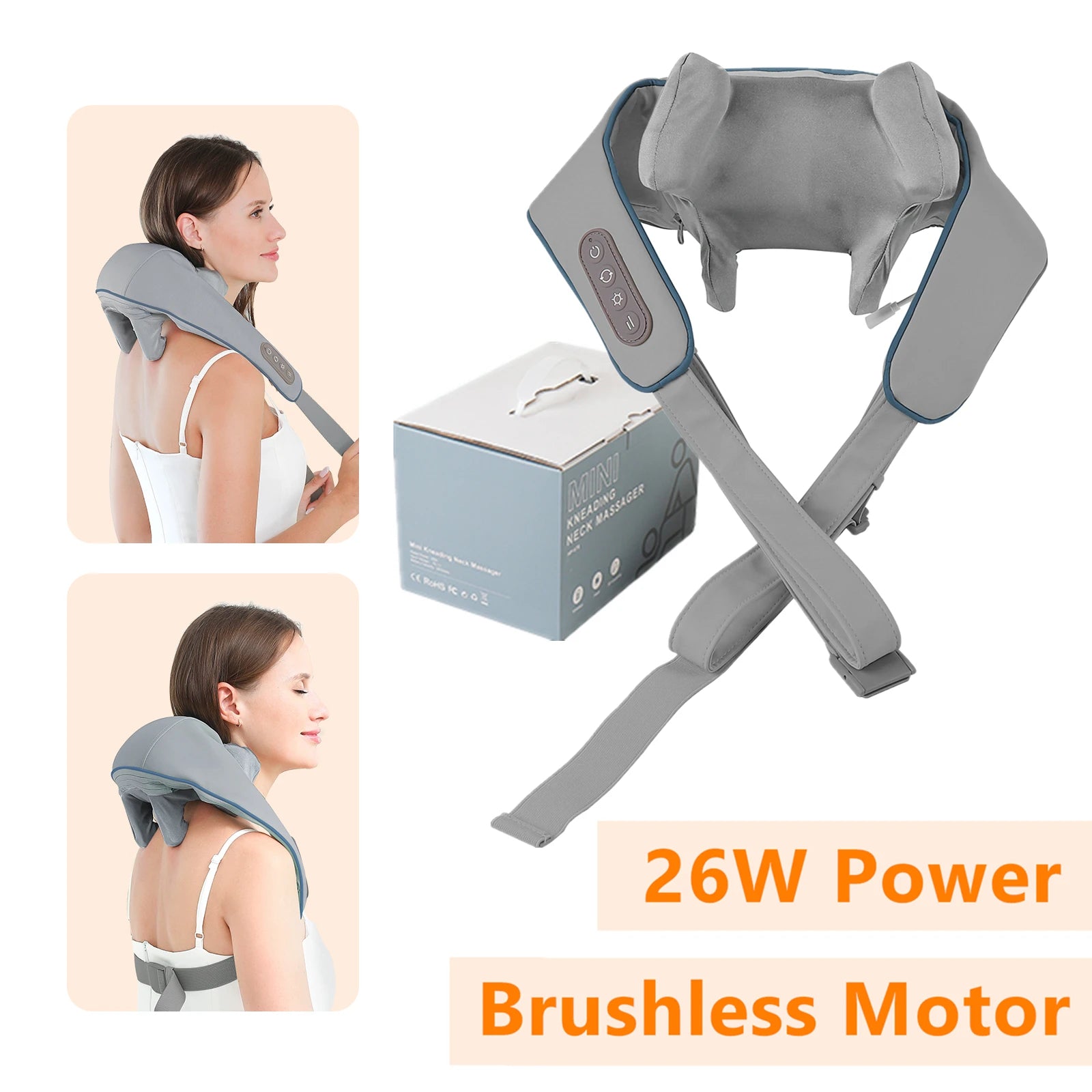 Wireless Brushless Motor Neck and Shoulder Massager Shawl