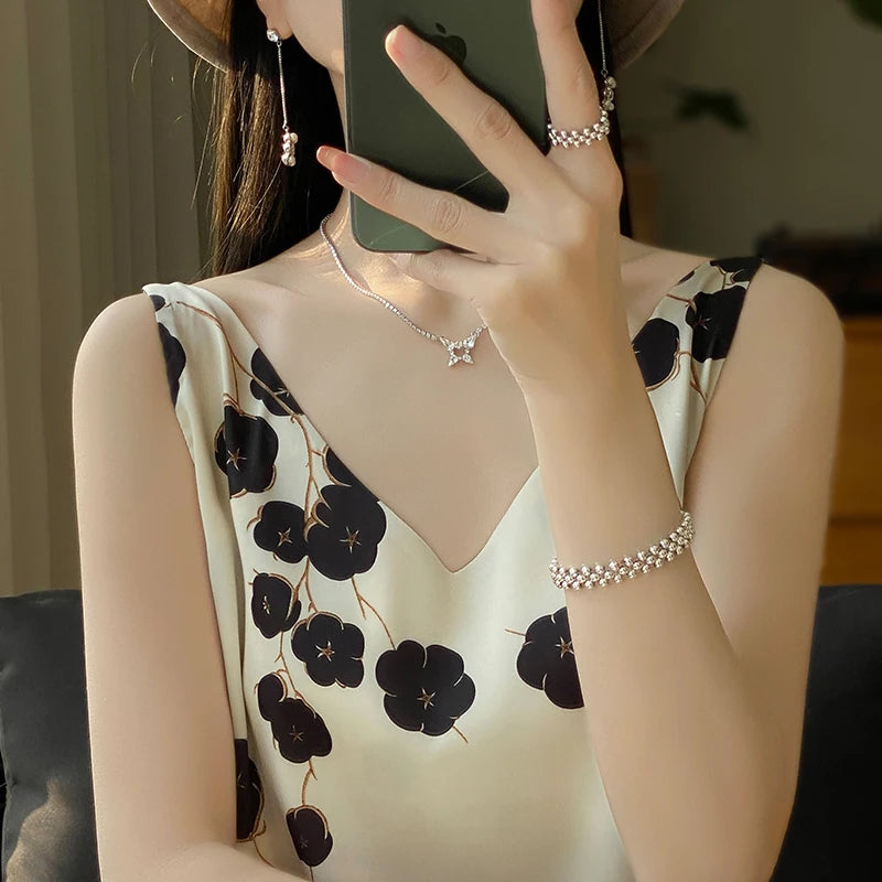 High-End Mulberry Silk Camisole Vest