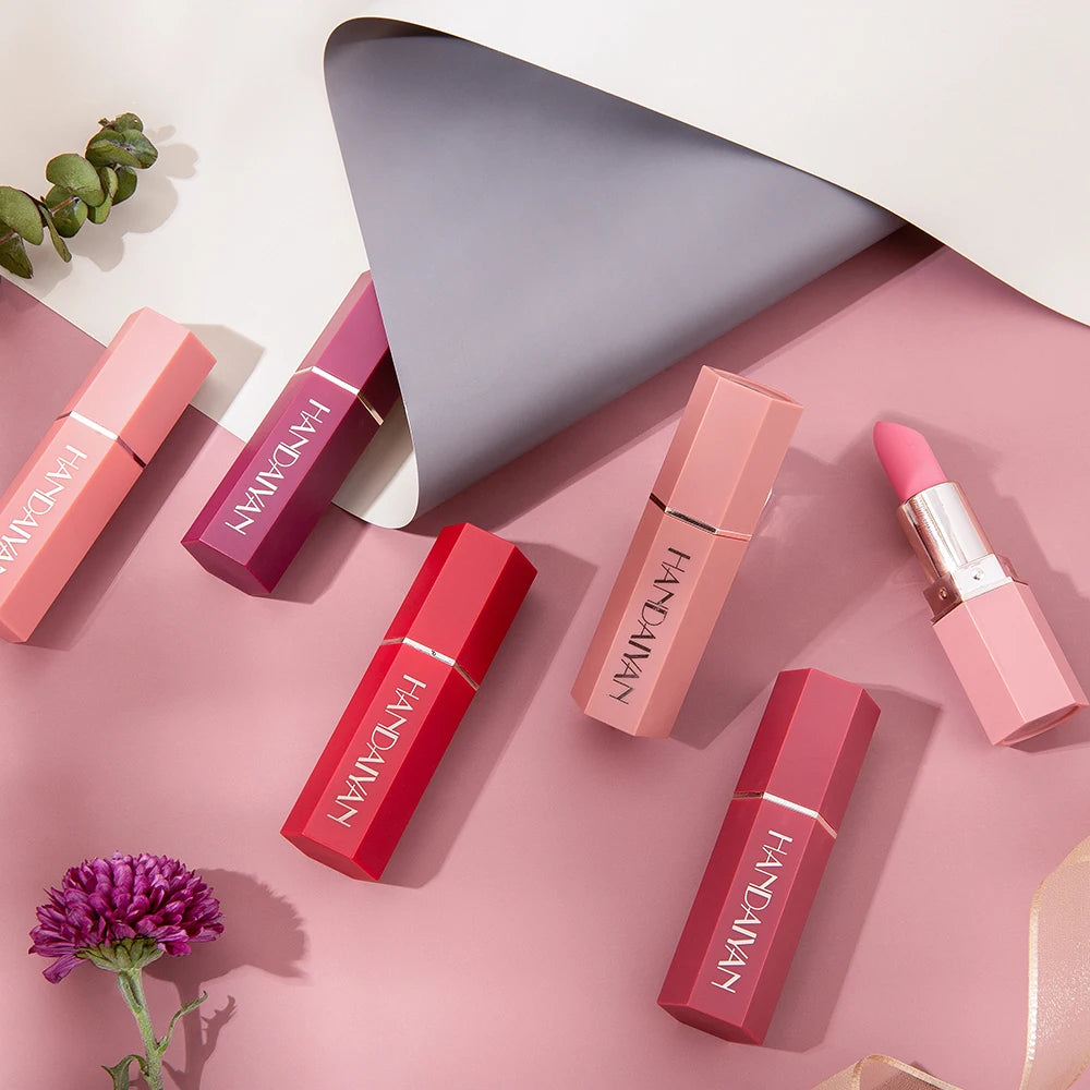 6-Color Long-Lasting Matte Lipstick Set