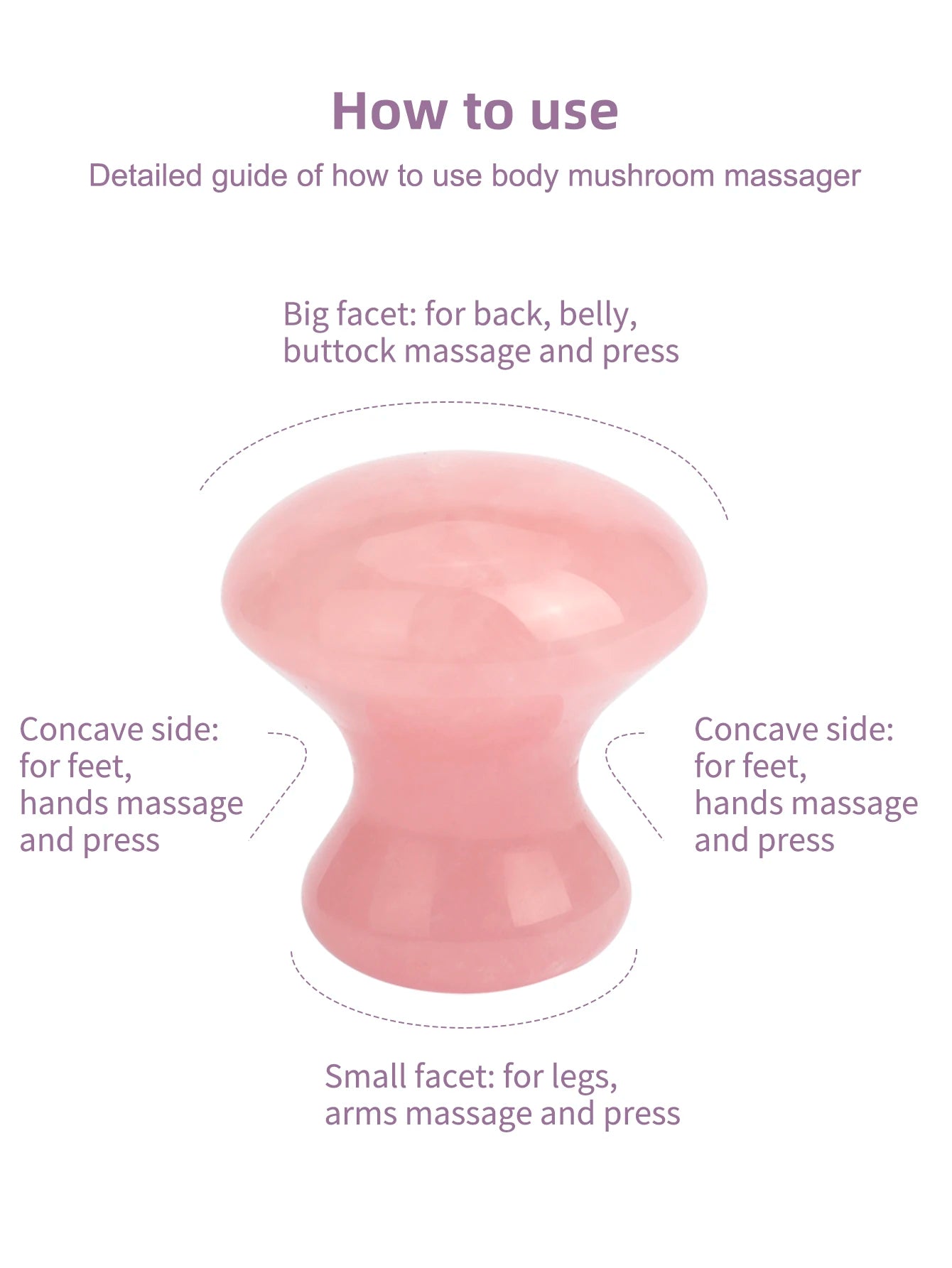Rose Quartz Mushroom Face Massager