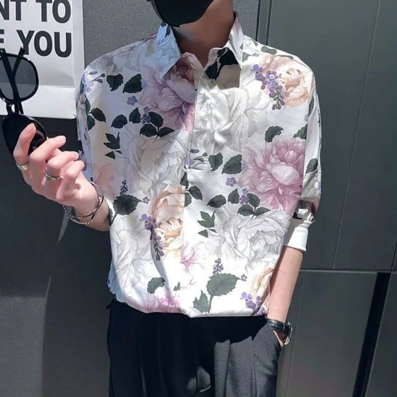 Ice Silk Floral Shirt