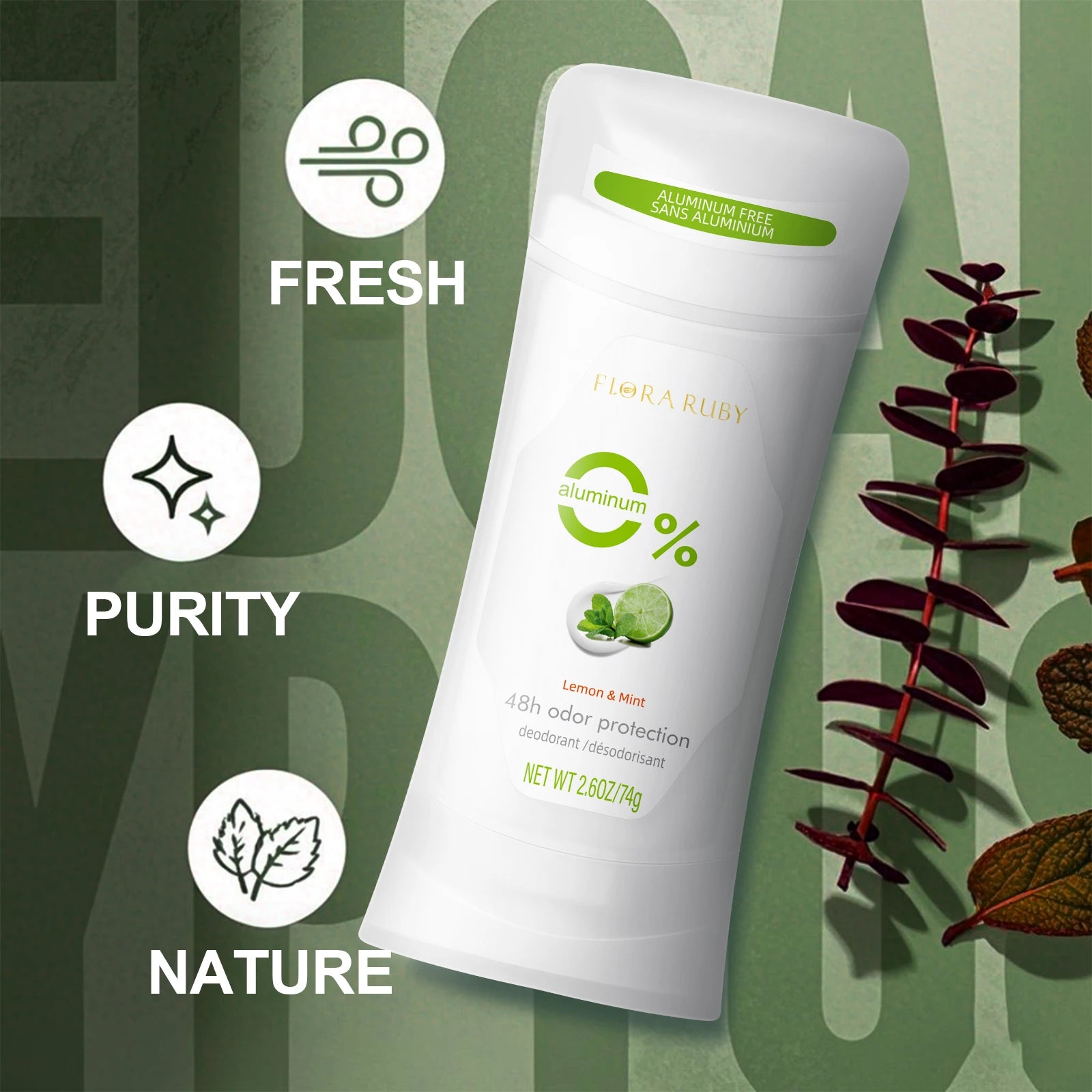 Natural Aluminum-Free Deodorant Sticks