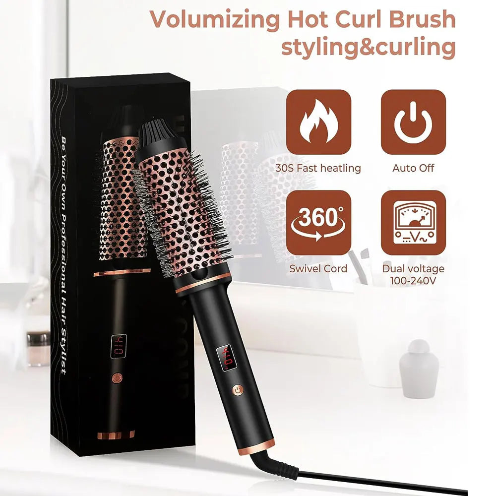 1.5-Inch Ceramic Ionic Heated Curling Brush