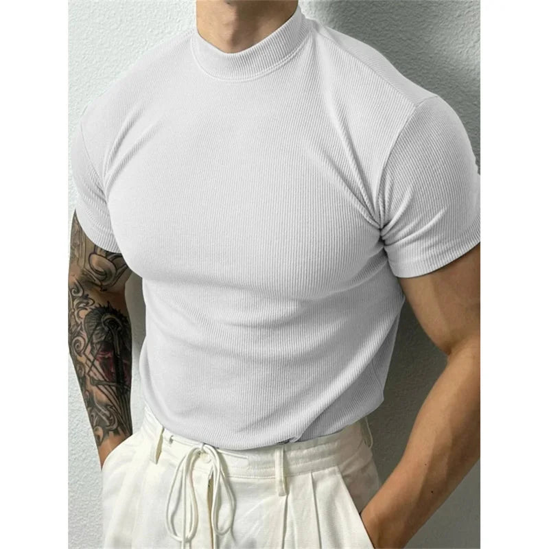 High Collar Fitness T-Shirt