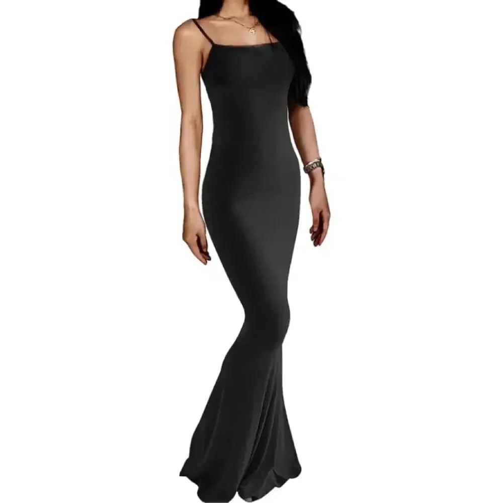 Sexy Sleeveless Backless Bodycon Maxi Dress