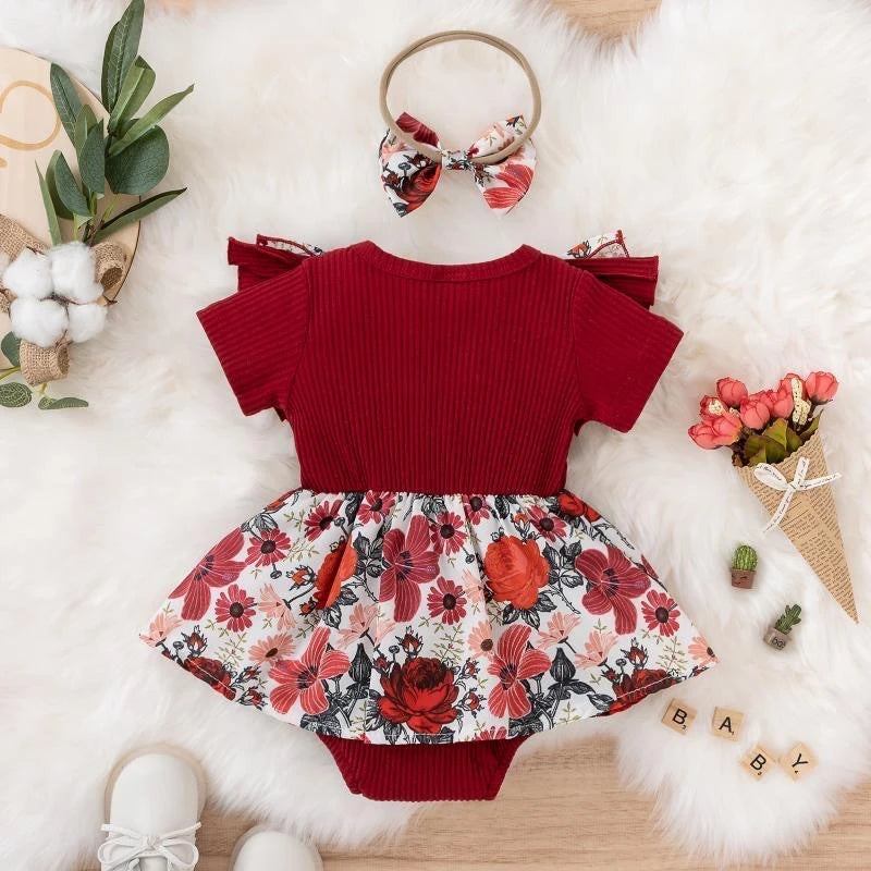 Striped Bowknot Baby Girl Dress