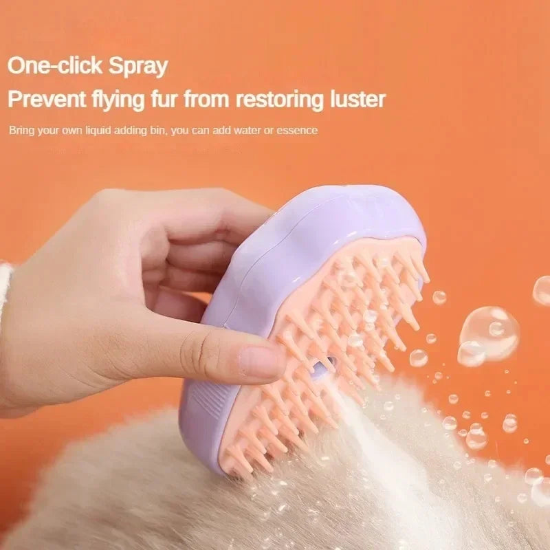3-in-1 Electric Cat Steam Brush