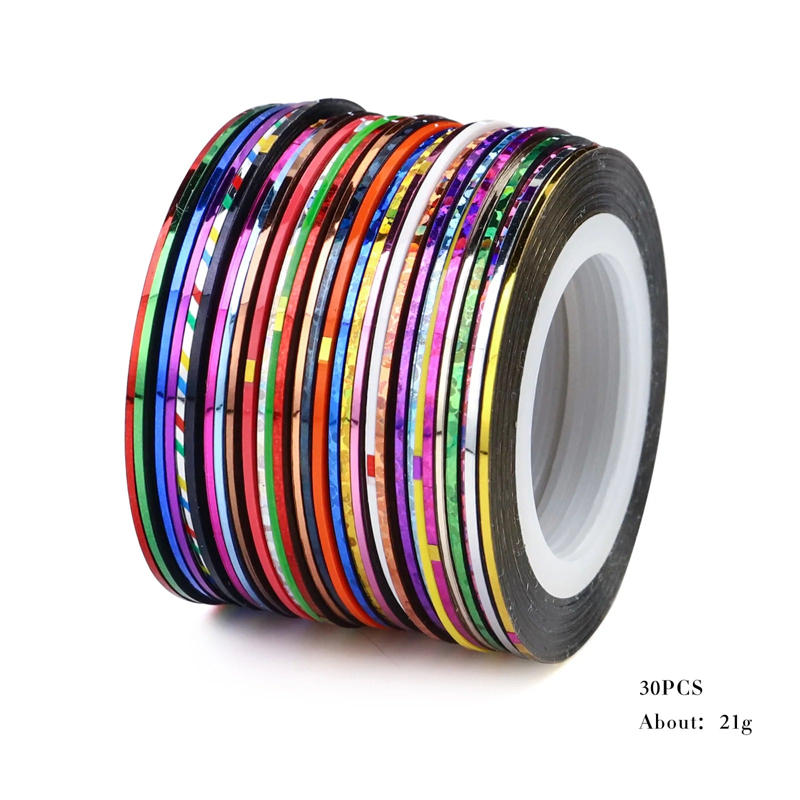 10pcs Metallic Nail Striping Tape Set