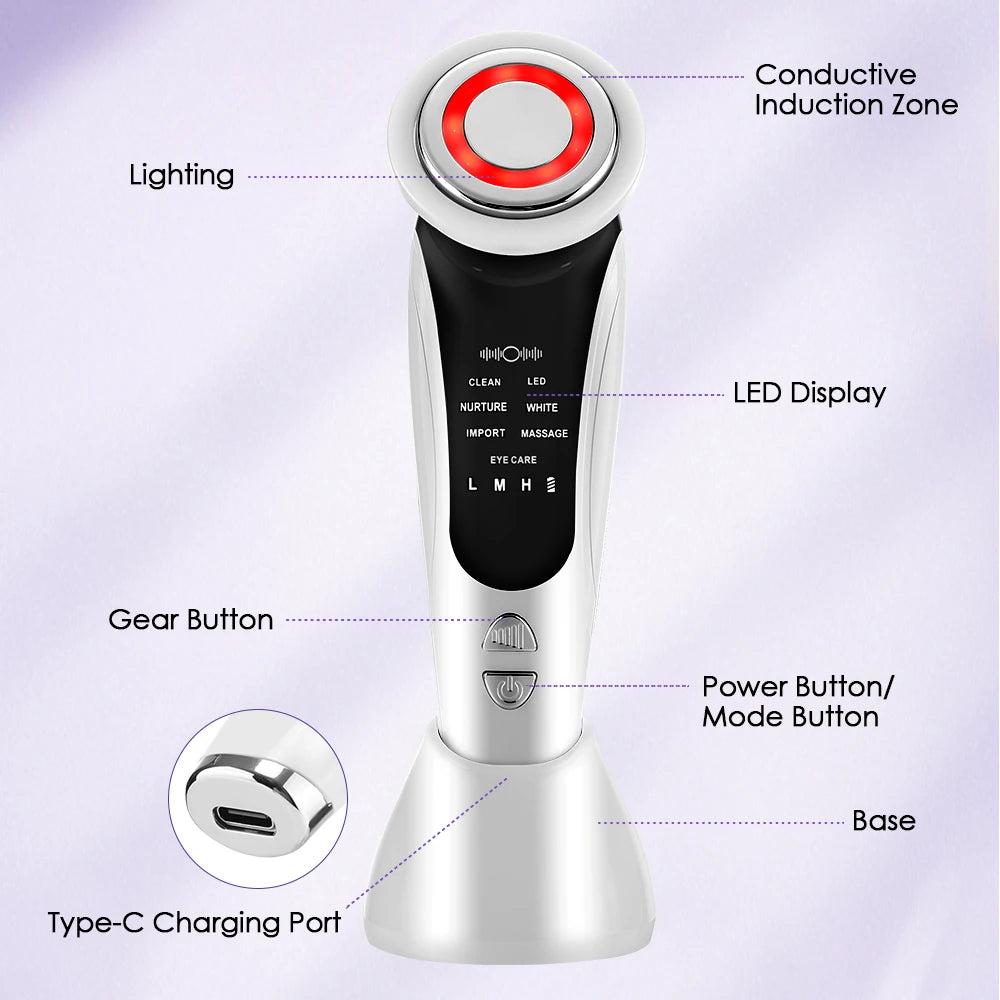 7-in-1 EMS Microcurrent Face Lifting Device