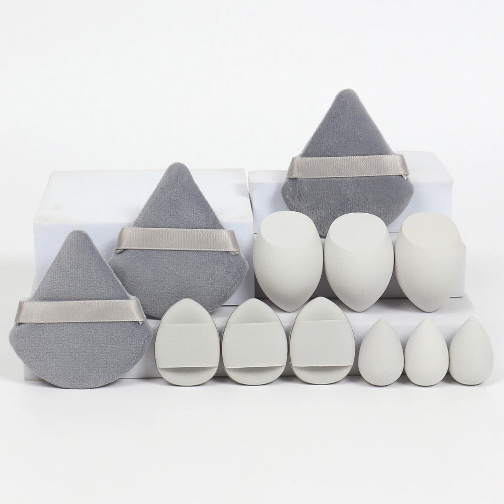 12-Piece Velvet Triangle Makeup Sponges
