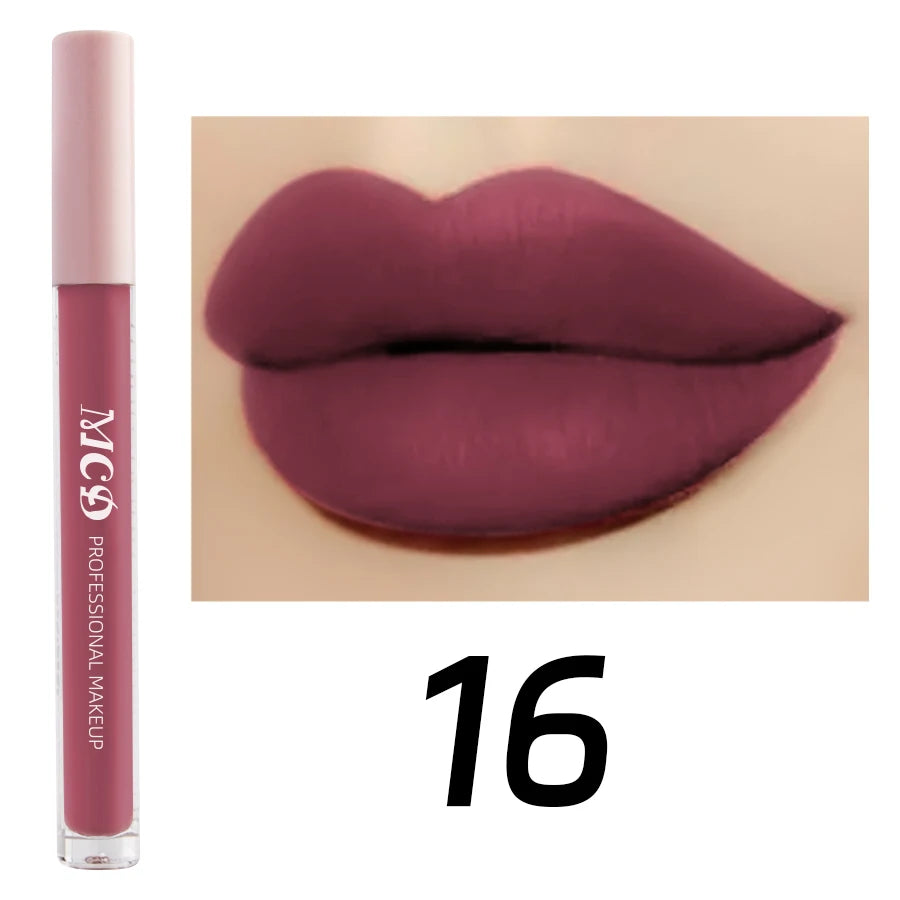 Dark Brown Waterproof Velvet Matte Lip Gloss