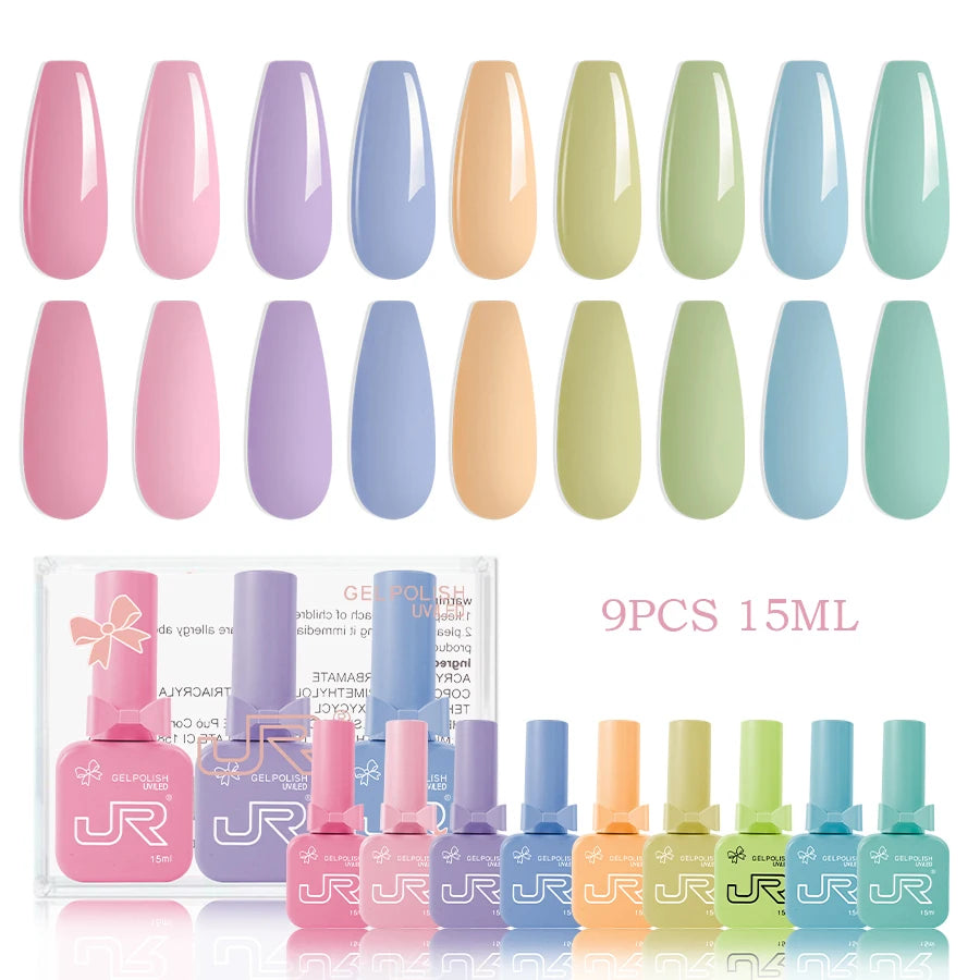 JR 9-Piece Gel Nail Polish Set