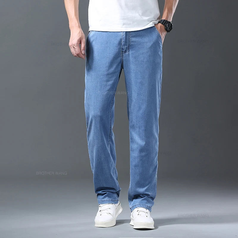 Ultra-Thin Ice Silk Lyocell Jeans