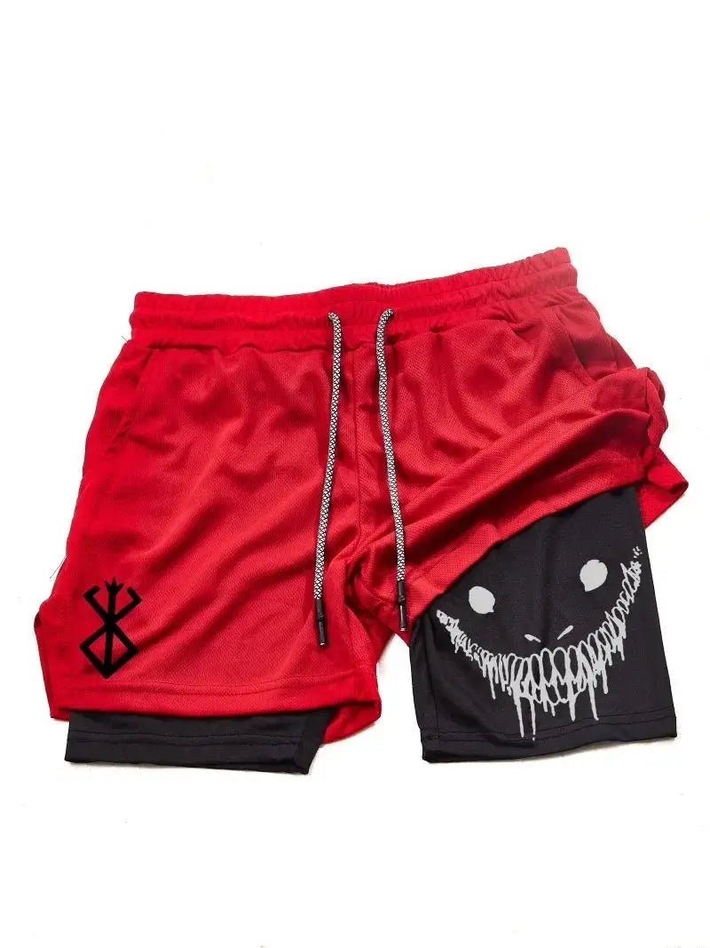 2-in-1 Quick-Dry Sports Shorts