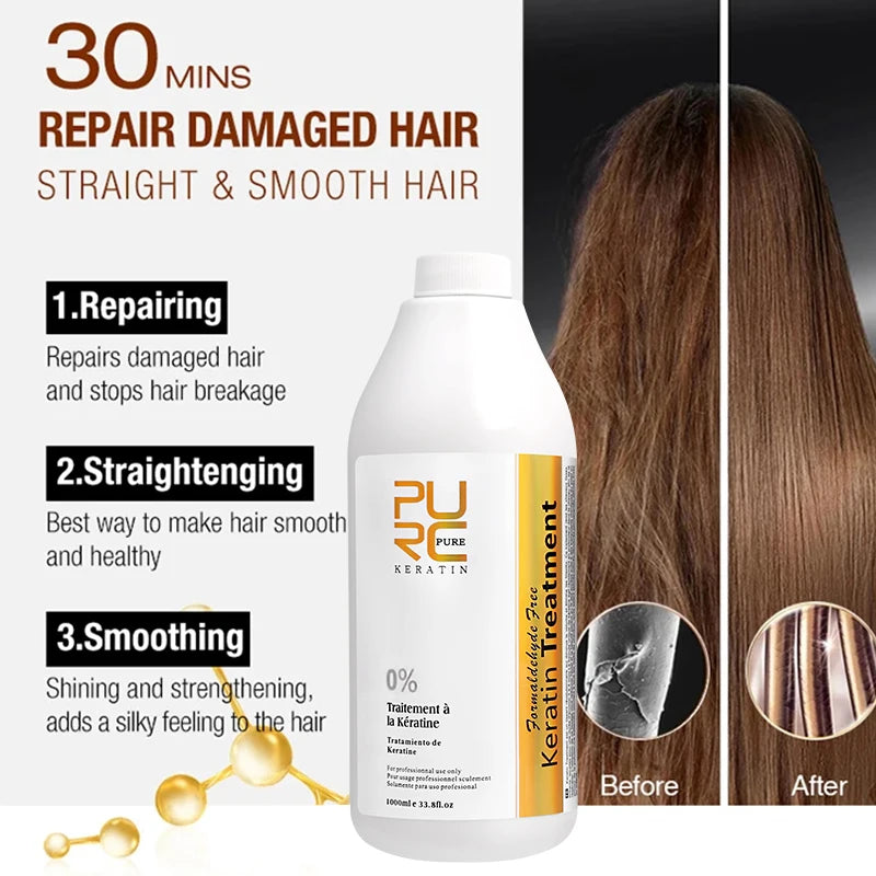 Professional Keratin Hair Straightening Treatment