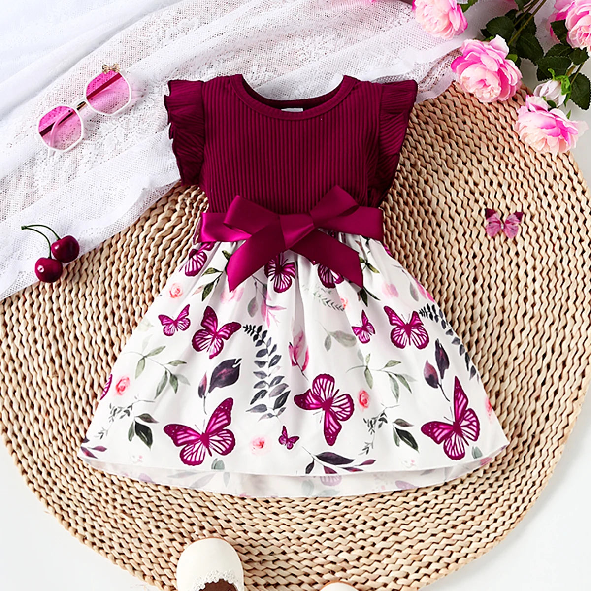 Baby Girl Polka Dot Butterfly Dress