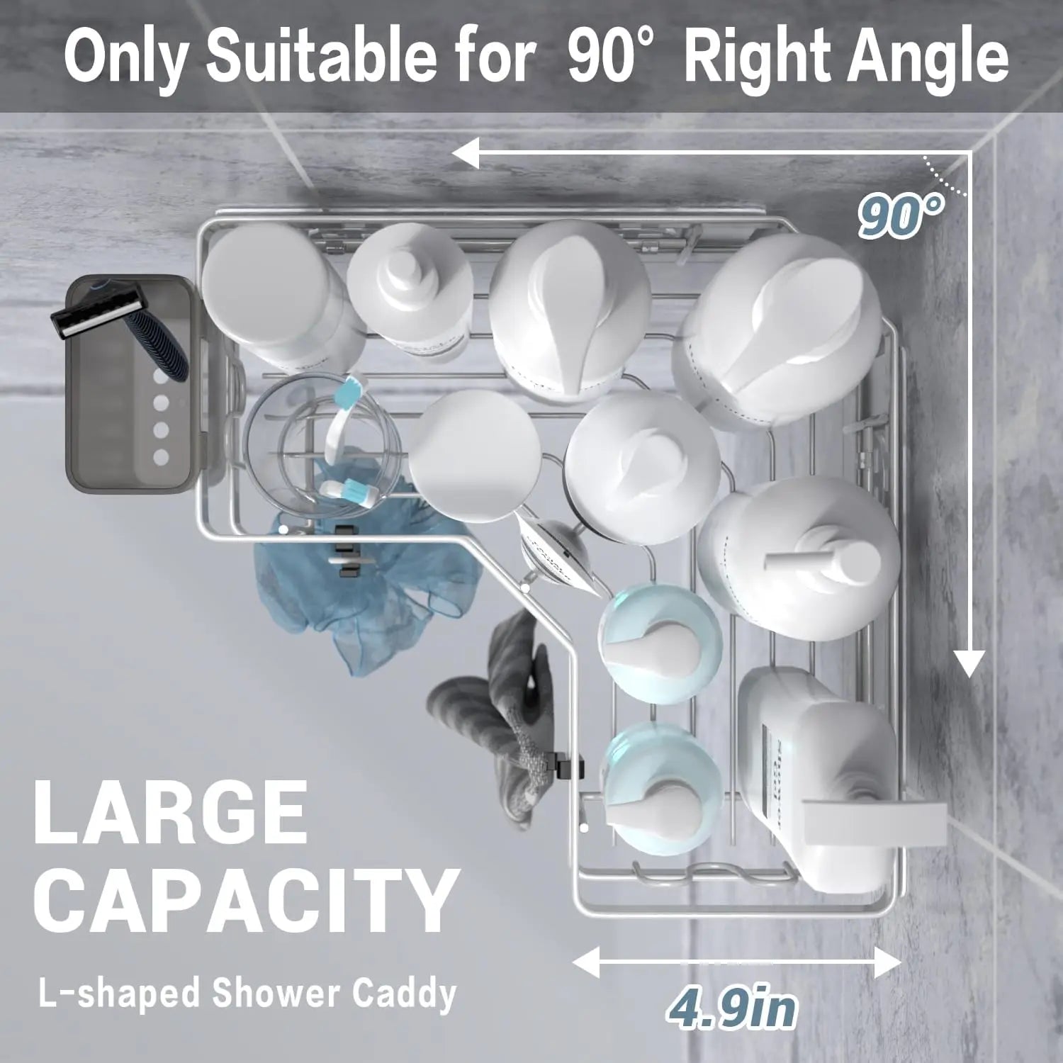 2-Pack Adhesive Shower Shelves