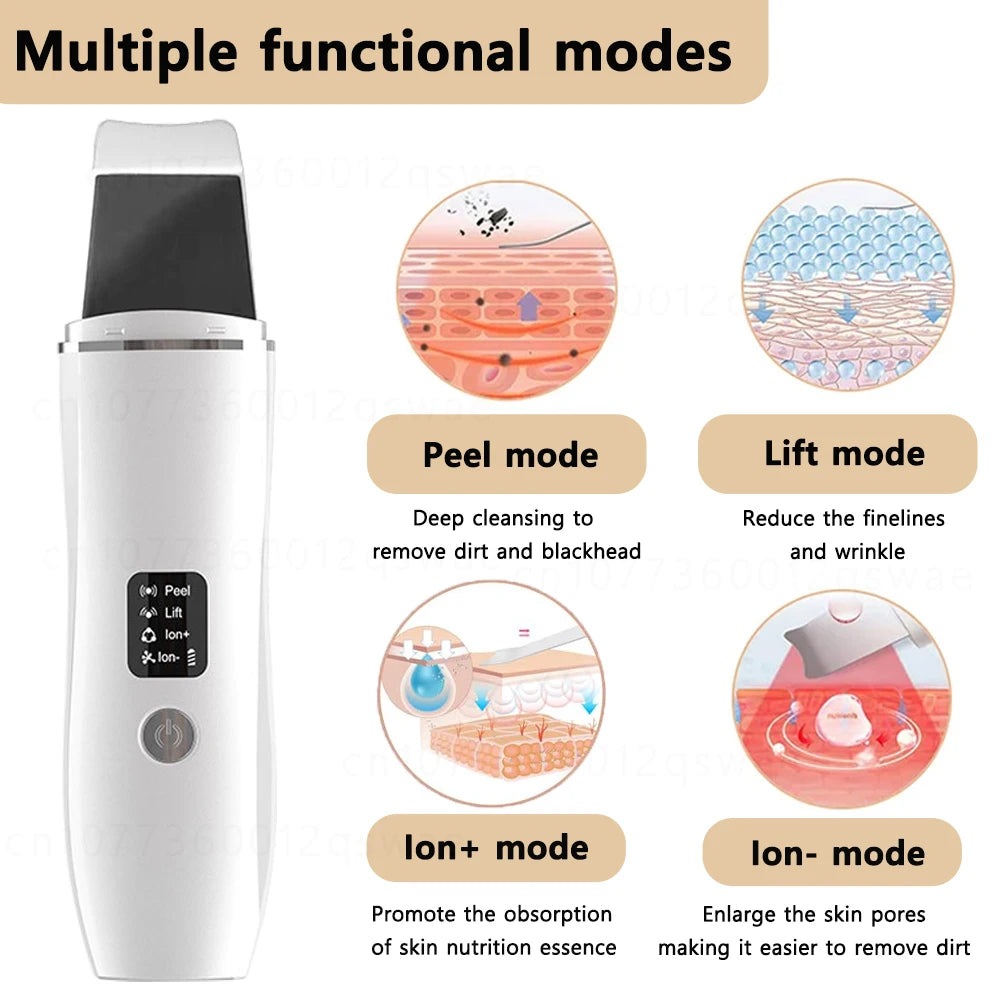 Ultrasonic Facial Skin Scrubber